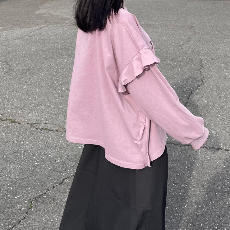 袖フリルネコプリントロンT | non-hedge  | 詳細画像33 