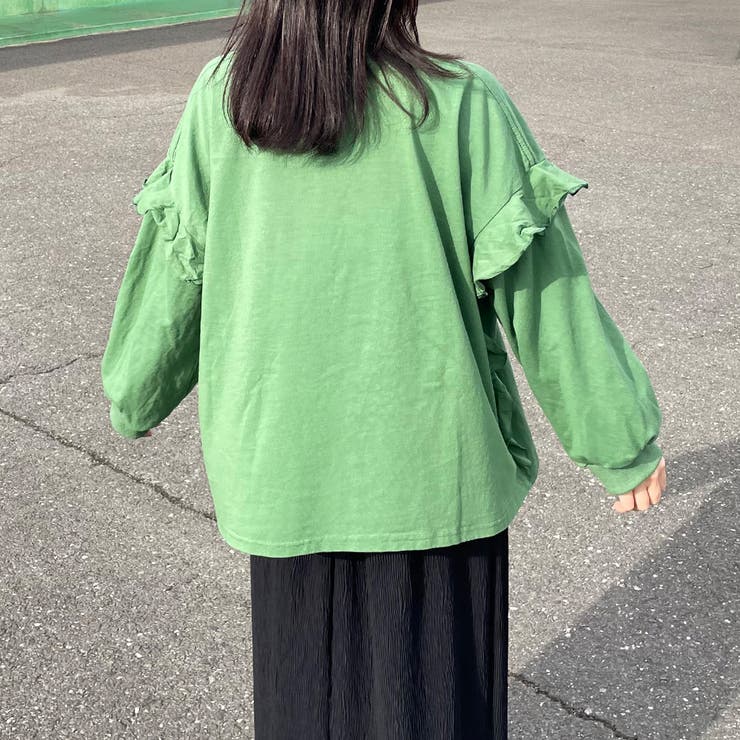 袖フリルネコプリントロンT | non-hedge  | 詳細画像6 