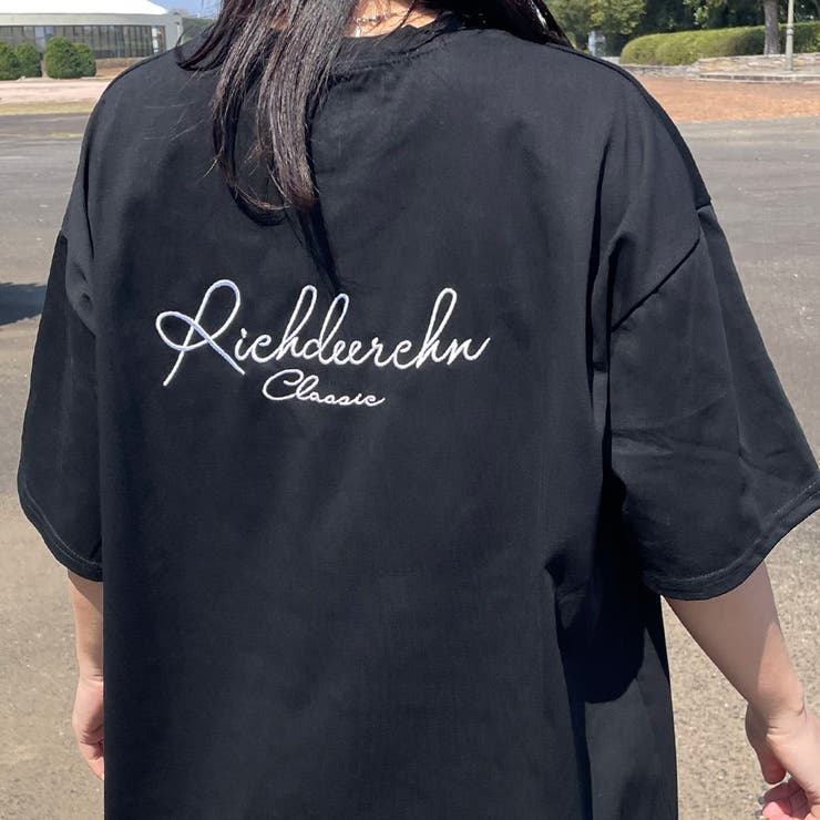 ブラック | バック刺繍ロゴTシャツ | non-hedge 