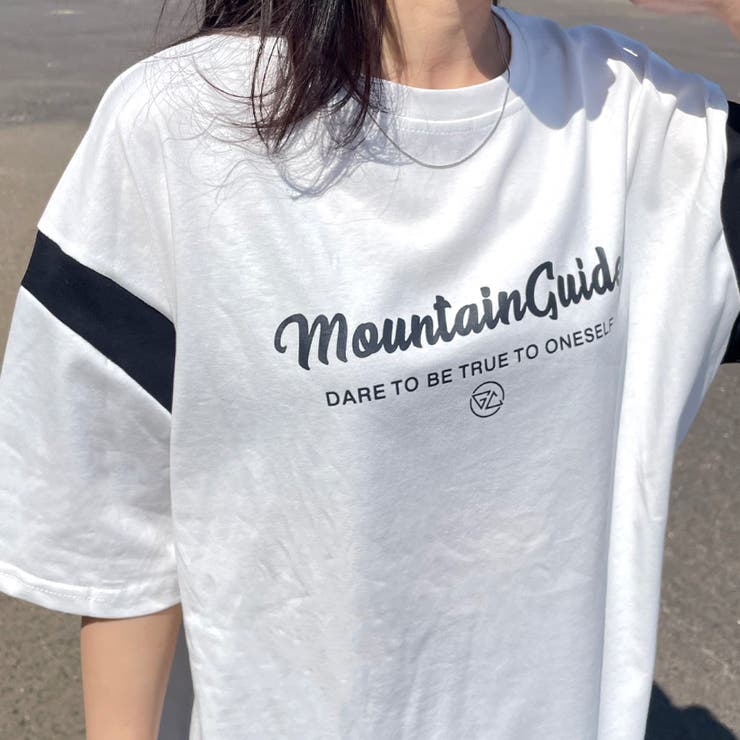 オフホワイト | 袖配色ロゴTシャツ | non-hedge 