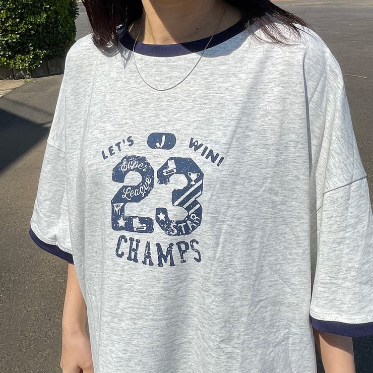 オートミール | リンガーロゴBIGTシャツ | non-hedge 