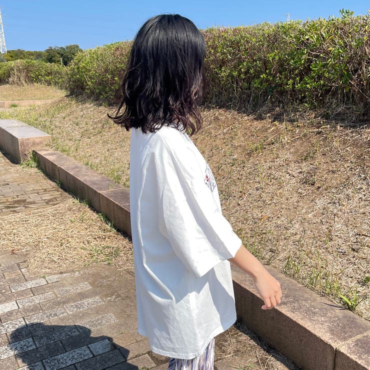 カレッジロゴ花刺繍BIGTシャツ | non-hedge  | 詳細画像14 