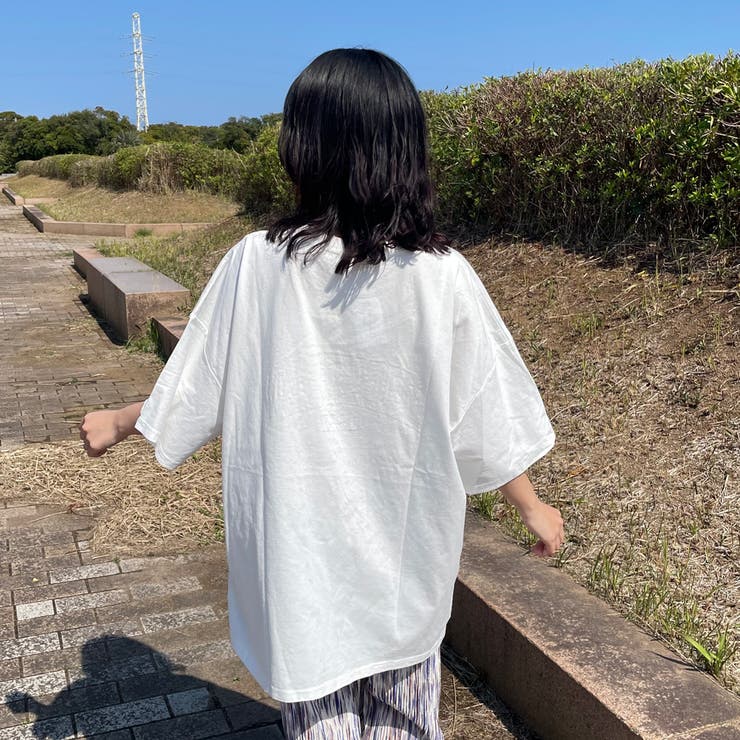 カレッジロゴ花刺繍BIGTシャツ | non-hedge  | 詳細画像15 