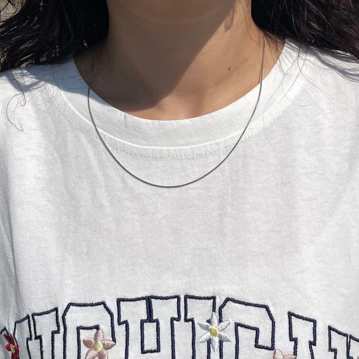 カレッジロゴ花刺繍BIGTシャツ | non-hedge  | 詳細画像16 