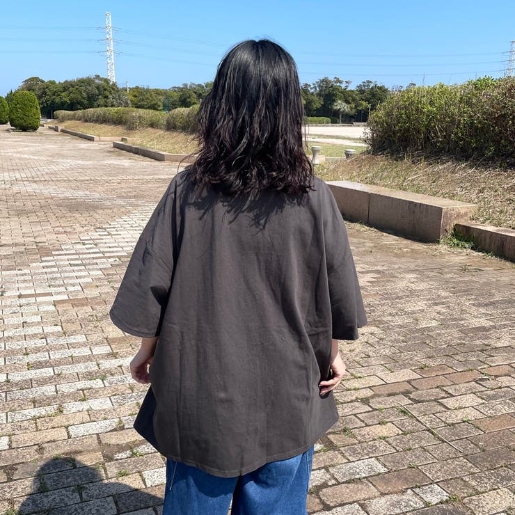 カレッジロゴ花刺繍BIGTシャツ | non-hedge  | 詳細画像24 