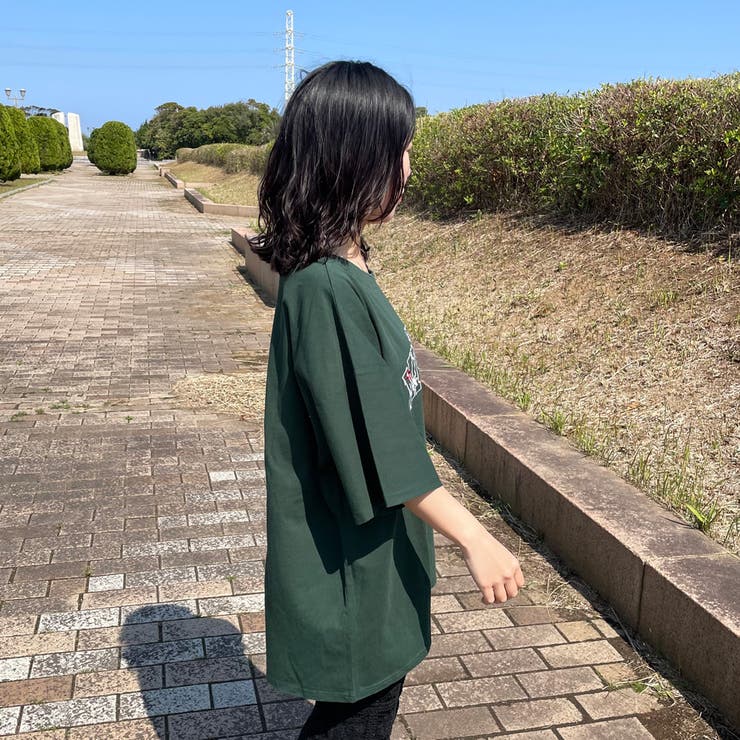 カレッジロゴ花刺繍BIGTシャツ | non-hedge  | 詳細画像4 