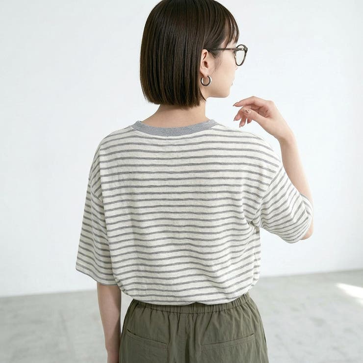 スラブボーダーロゴBIGTシャツ | non-hedge  | 詳細画像10 