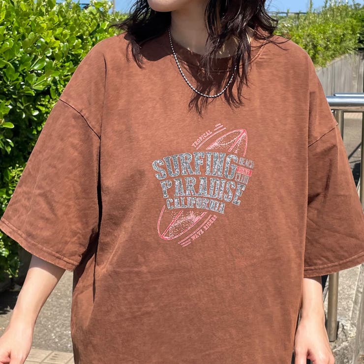 ブラウン | ピグメントロゴTシャツ | non-hedge 