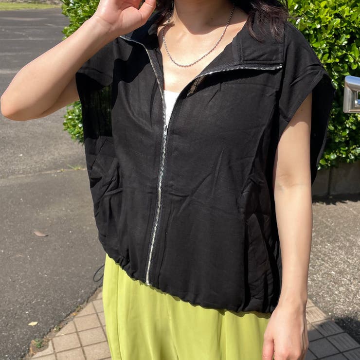 綿麻スタンドZIPベスト | non-hedge  | 詳細画像15 