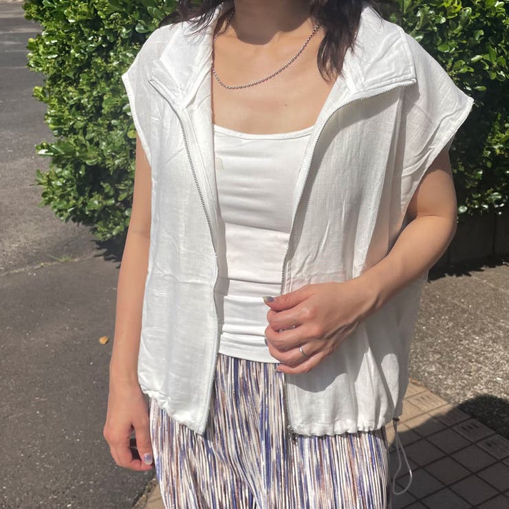 綿麻スタンドZIPベスト | non-hedge  | 詳細画像22 