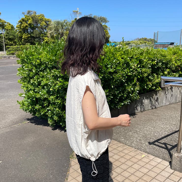 綿麻スタンドZIPベスト | non-hedge  | 詳細画像6 
