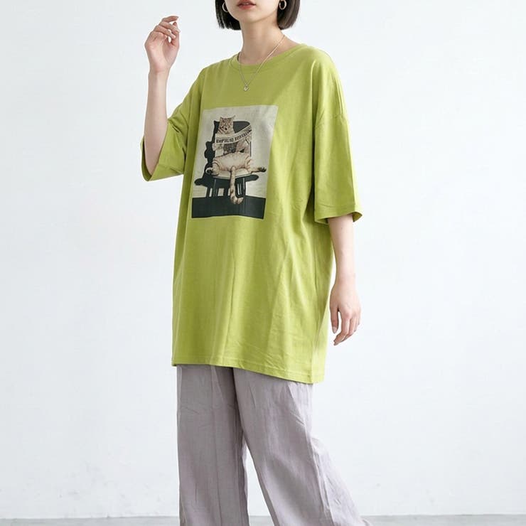 転写ネコBIGTシャツ | non-hedge  | 詳細画像7 