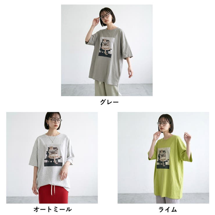 転写ネコBIGTシャツ | non-hedge  | 詳細画像18 
