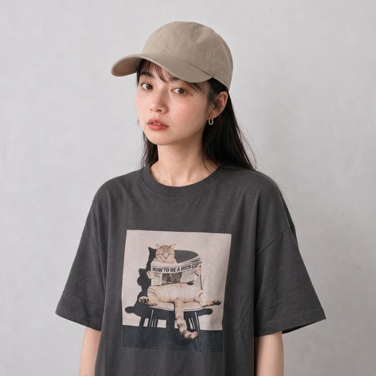 チャコール | 転写ネコBIGTシャツ | non-hedge 
