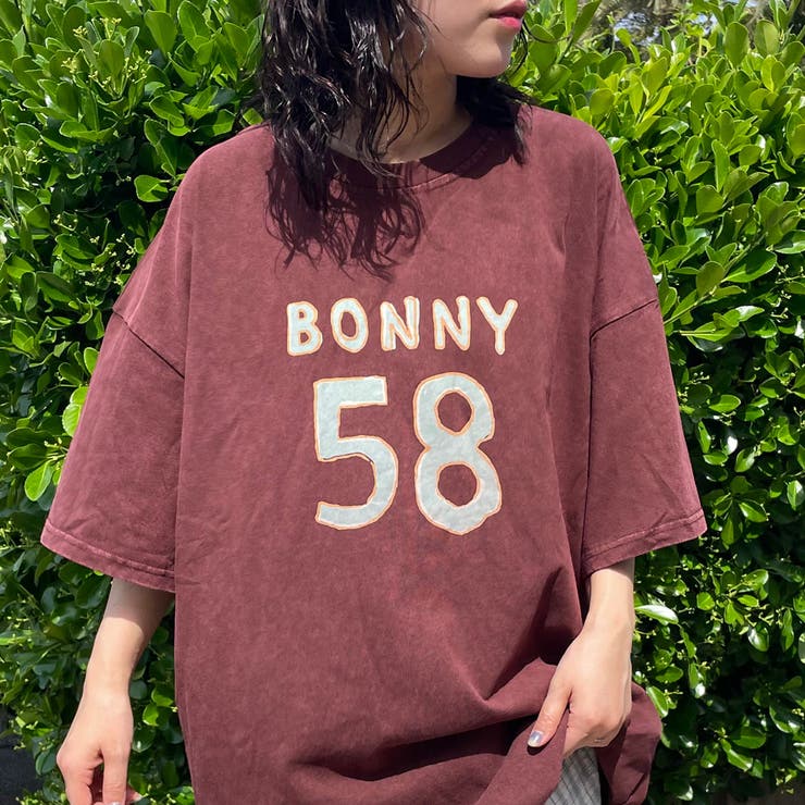 ブラウン | ピグメントナンバーロゴBIGTシャツ | non-hedge 