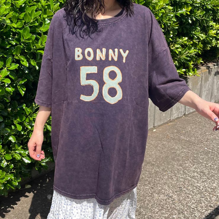 ネイビー | ピグメントナンバーロゴBIGTシャツ | non-hedge 