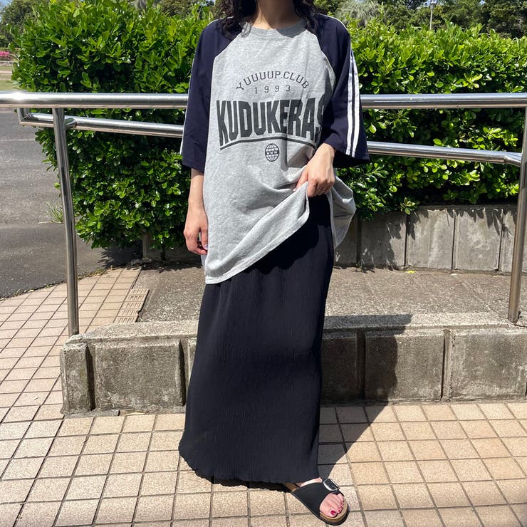 袖ラインラグラン配色BIGTシャツ | non-hedge  | 詳細画像17 
