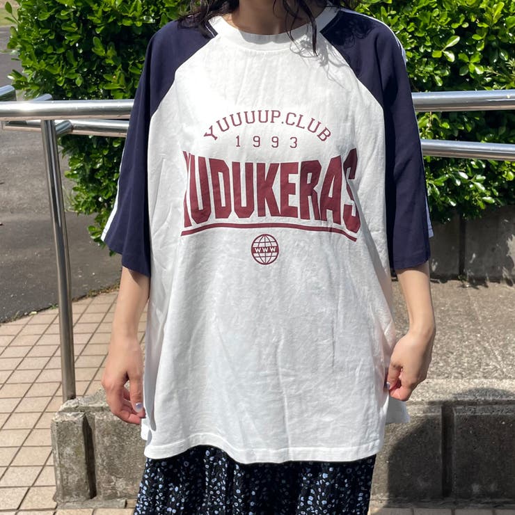 袖ラインラグラン配色BIGTシャツ | non-hedge  | 詳細画像18 