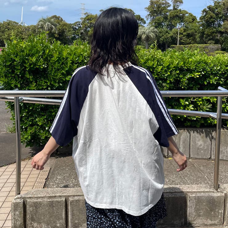 袖ラインラグラン配色BIGTシャツ | non-hedge  | 詳細画像21 