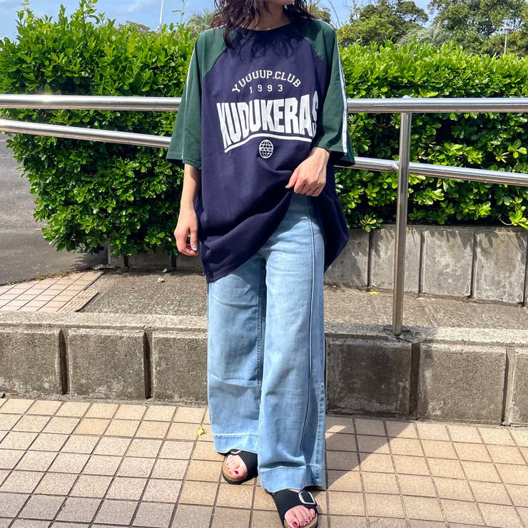 袖ラインラグラン配色BIGTシャツ | non-hedge  | 詳細画像6 
