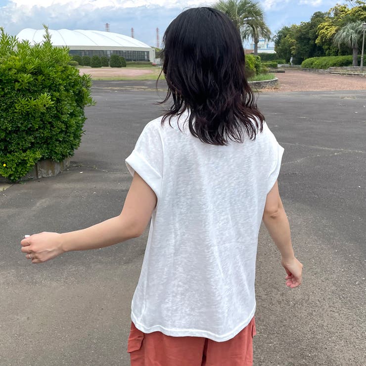 スラブフレンチスリーブTシャツ | non-hedge  | 詳細画像5 