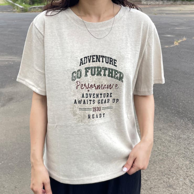 ベージュ | スラブプリントTシャツ | non-hedge 