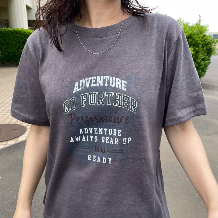 チャコール | スラブプリントTシャツ | non-hedge 