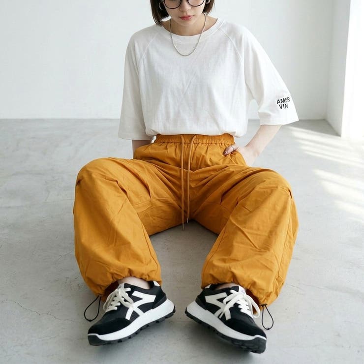 ナイロン風刺繍ロゴパンツ | non-hedge  | 詳細画像2 