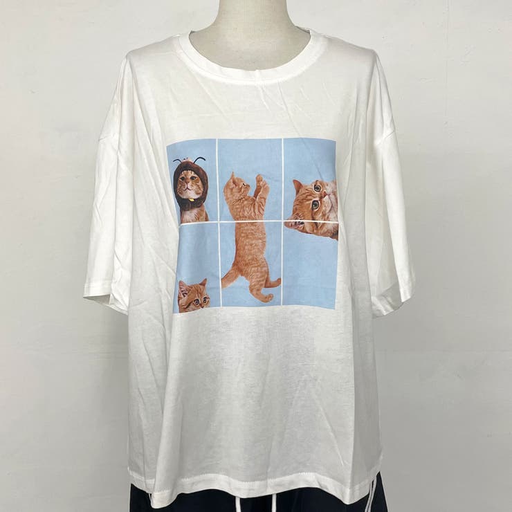 パネル転写ネコBIGTシャツ | non-hedge  | 詳細画像13 