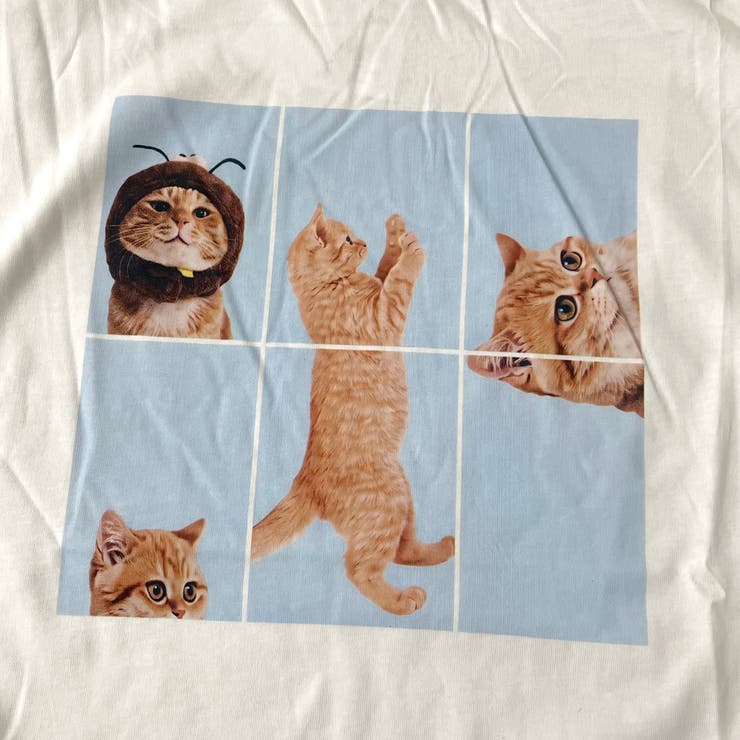 パネル転写ネコBIGTシャツ | non-hedge  | 詳細画像18 