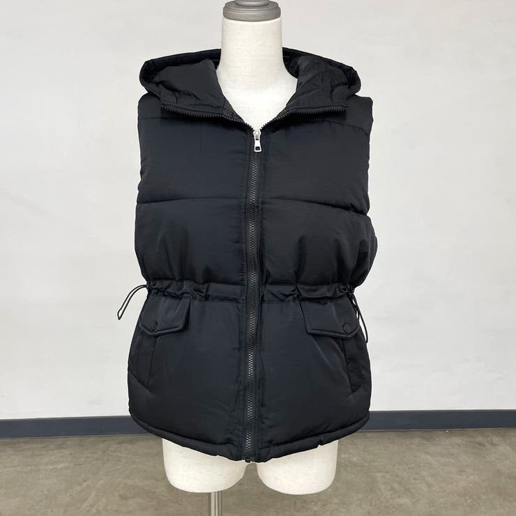 A285新品  ト中綿ベストフード付(M)レディース 中綿フードベスト[品番：NHGW0006881]｜non-hedge （ノンヘッジ