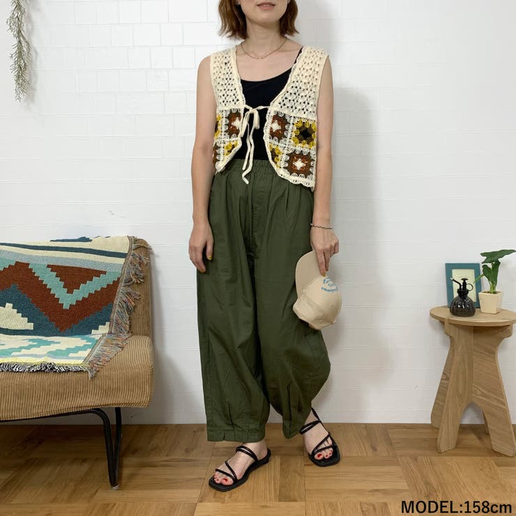 カラークロシェリボンベスト | non-hedge  | 詳細画像12