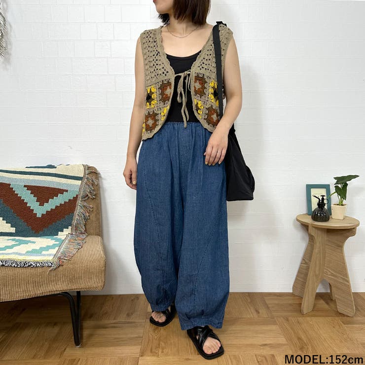 カラークロシェリボンベスト | non-hedge  | 詳細画像16