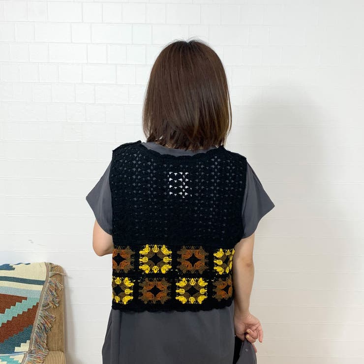 カラークロシェリボンベスト | non-hedge  | 詳細画像3