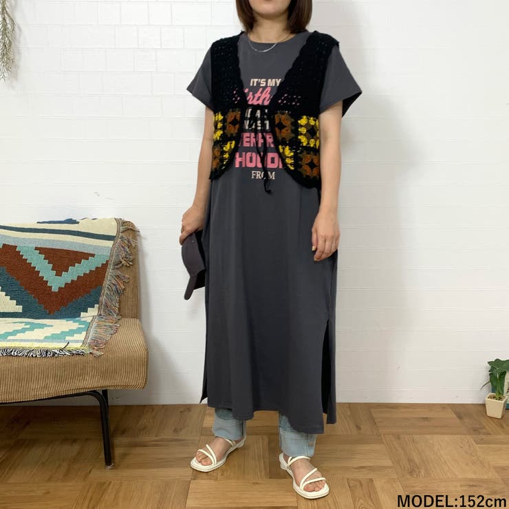 カラークロシェリボンベスト | non-hedge  | 詳細画像7