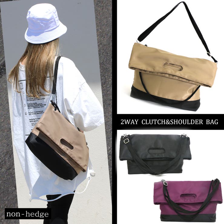 2wayナイロンクラッチショルダーバッグ レディース ファッション 品番 Nhgw Non Hedge ノンヘッジ のレディース ファッション通販 Shoplist ショップリスト