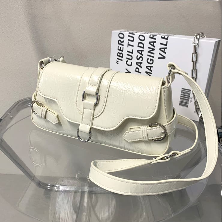 ホワイト | ベルトフラップショルダーバッグ | non-hedge 