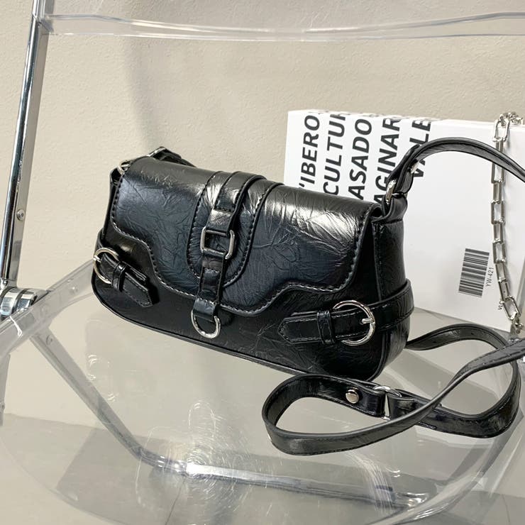 ブラック | ベルトフラップショルダーバッグ | non-hedge 