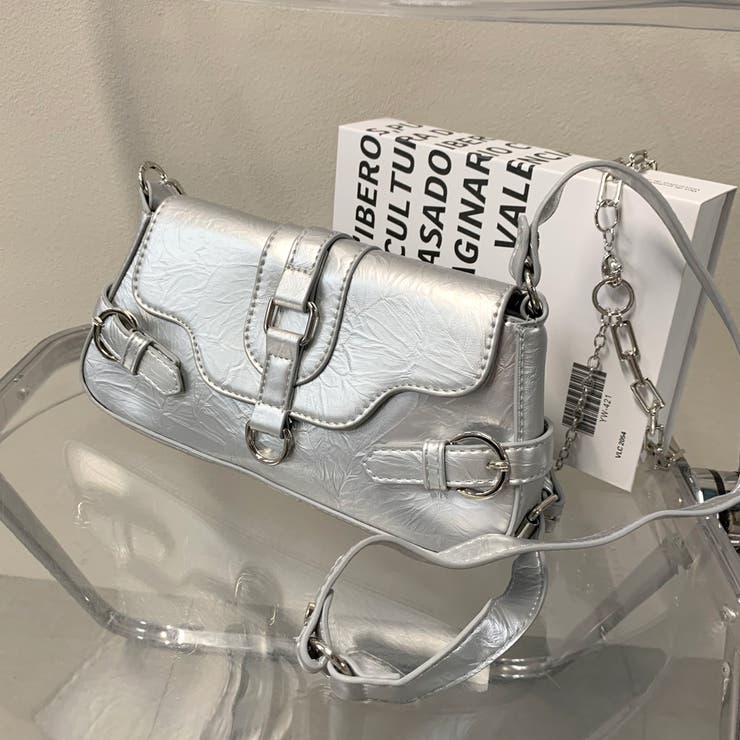 シルバー | ベルトフラップショルダーバッグ | non-hedge 