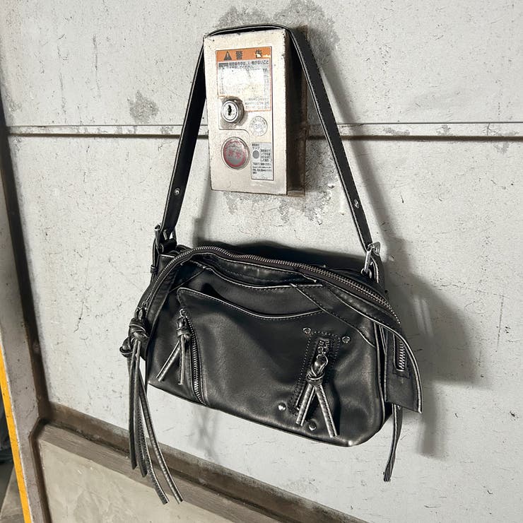 ガンメタ | ブリーチ加工ZIPショルダーバッグ | non-hedge 