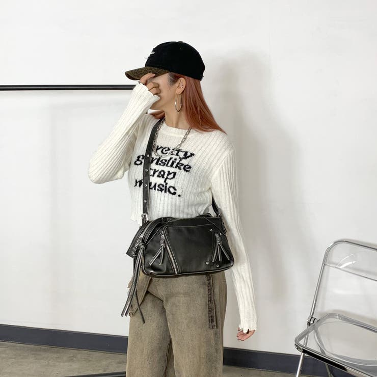 ブリーチ加工ZIPショルダーバッグ | non-hedge  | 詳細画像7 