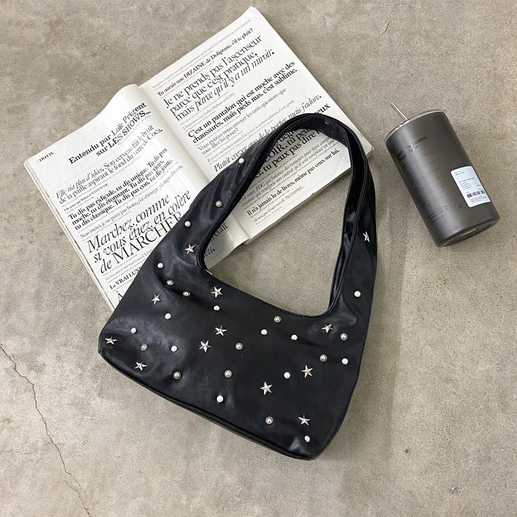 ブラック | マルチモチーフ付きトートバッグ | non-hedge 