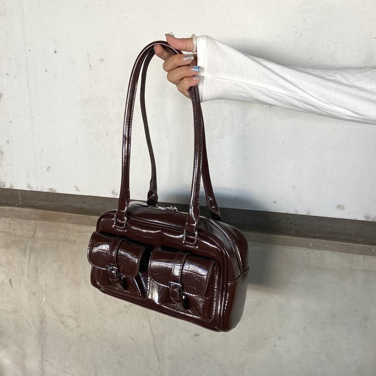 2ポケクロコ型押しボストンバッグ | non-hedge  | 詳細画像20 