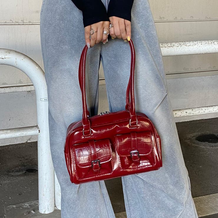 2ポケクロコ型押しボストンバッグ | non-hedge  | 詳細画像9 