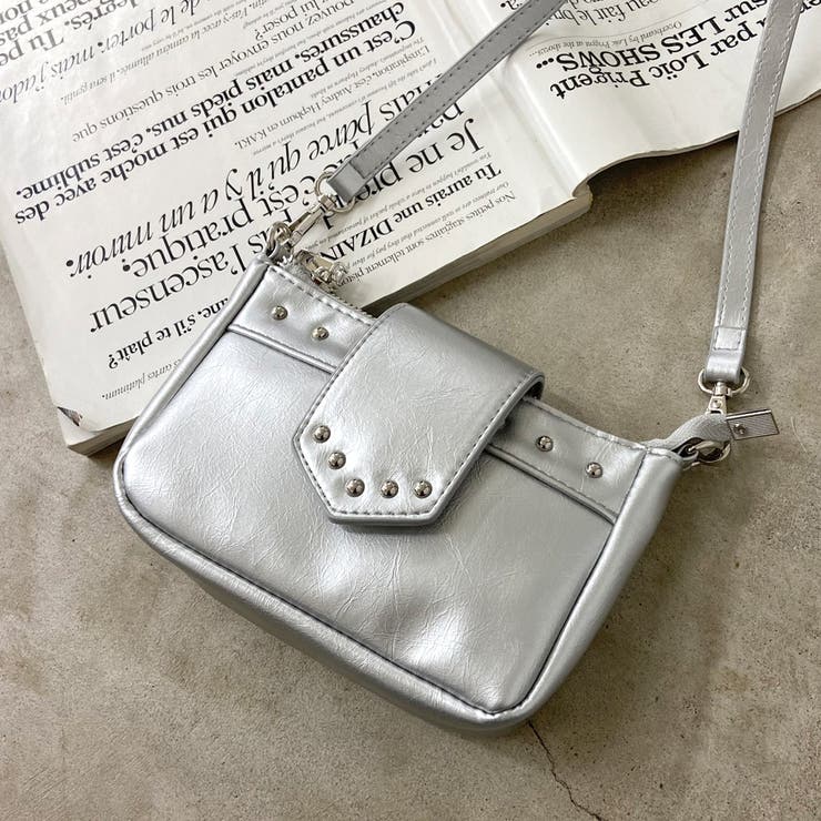 シルバー | スタッズミニショルダーバッグ | non-hedge 