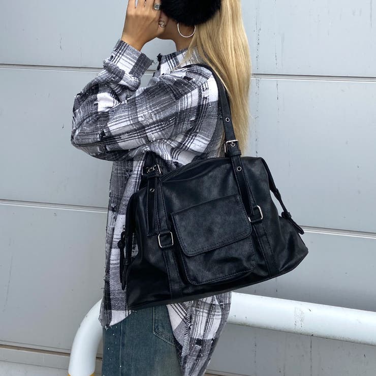 合成皮革ボストンバッグ | non-hedge  | 詳細画像14 