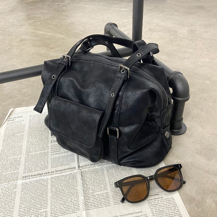 ブラック | 合成皮革ボストンバッグ | non-hedge 