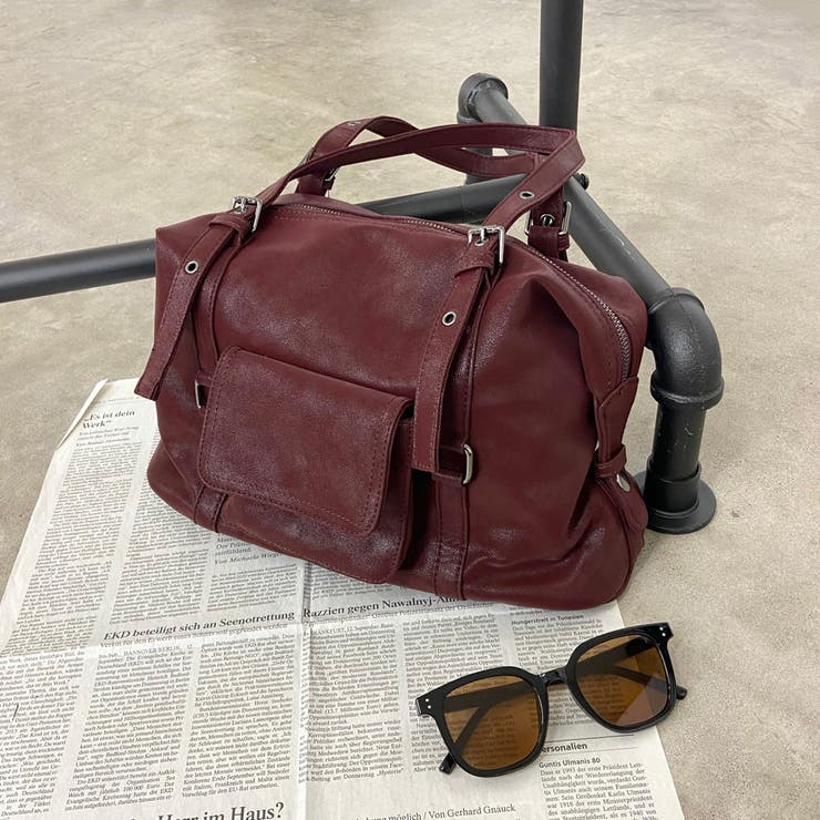 ボルドー | 合成皮革ボストンバッグ | non-hedge 