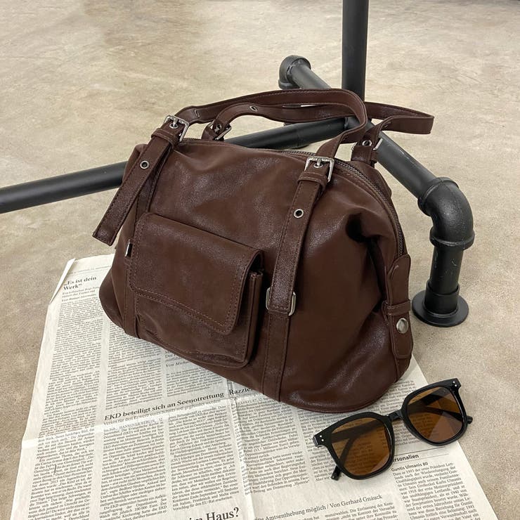 ブラウン | 合成皮革ボストンバッグ | non-hedge 