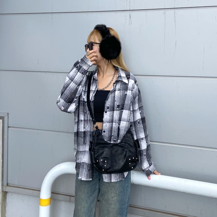 合成皮革スタッズ2WAYバッグ | non-hedge  | 詳細画像13 